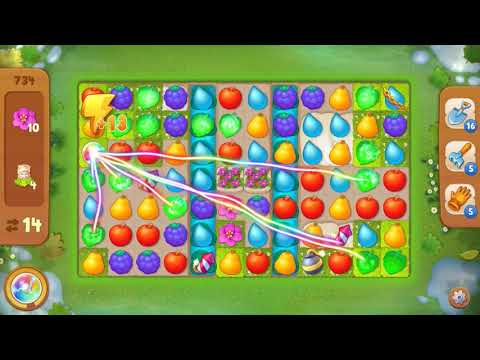 Gardenscapes Level 734 With No Boosters - Super Hard Level - Bonus Scene With Austin