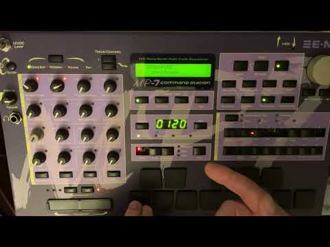 Emu Command Station ARP settings exploring timings and varying patterns