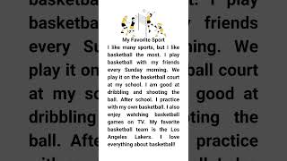 My Favorite Sport
