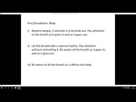 Buddhist theory of mind: The four foundations of mindfulness