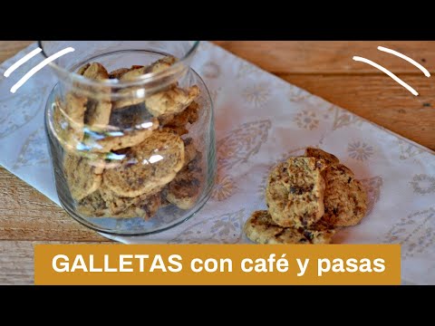 Galletas con pasas y café soluble