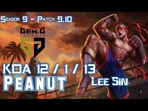 Gen Peanut LEE SIN vs SEJUANI Jungle - Patch 9.10 KR Ranked