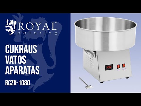 vaizdo įrašas - Cukraus vatos aparatas - 52 cm - 1200 W - nerūdijantis plienas