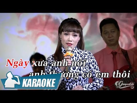 Karaoke Ngày Xưa Anh Nói (Tone Nữ) - Lâm Minh Thảo | Nhạc Vàng Bolero Karaoke