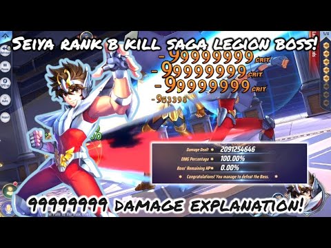 Saint Seiya: Awakening (KOTZ) - Seiya Rank B Kill Saga Legion Dungeon! 99999999 Damage Explanation!