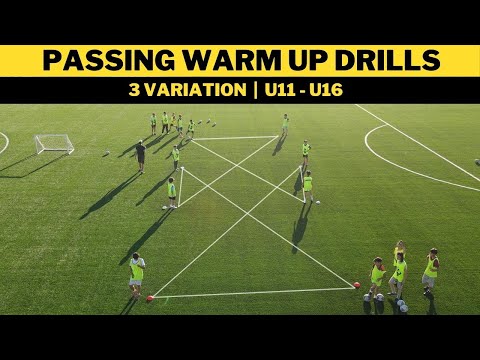 Passing Warm Up Drills For Soccer/Football | 3 Variation | U11- U16 thumbnail