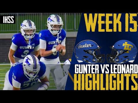 Gunter Crushes Leonard 45-14, Advances to State Semifinals