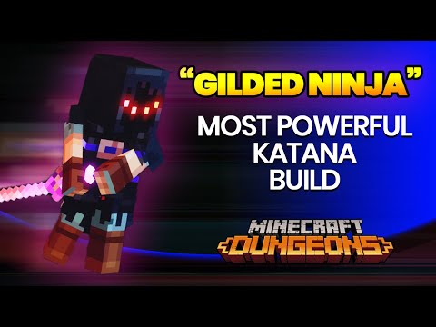"GILDED NINJA" - Overpowered Master's Katana Sword Build | Minecraft Dungeons