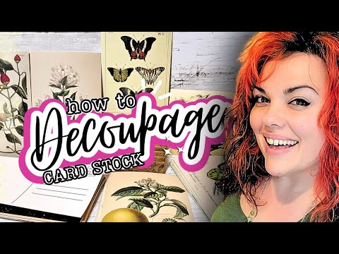How to decoupage CARD STOCK (Easy tips to craft with thick paper and more)