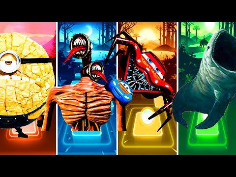 Monster Minions VS Siren Head VS Lightning McQueen Eater VS Bloop War Tiles Hop Coffin Dance