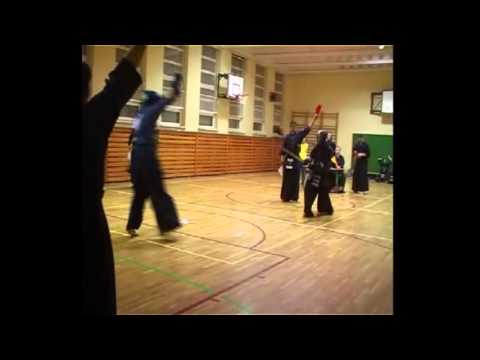 Warsaw Kendo League - March 2013 - Lipiński (aka) vs. Uchański (shiro)