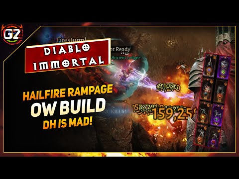 Demon Hunter on Hailfire Rampage - OW Build | Diablo Immortal