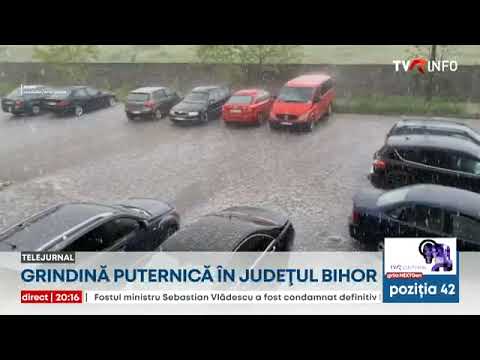 Grindină puternică în județul Bihor