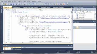 Visual Basic Tutorial - 194 - Favorites Part 7 Startup Link And Refreshing