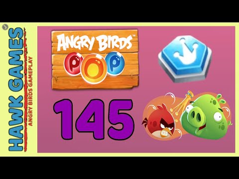 Angry Birds Stella POP Bubble Shooter Level 145 Hard - Walkthrough, No Boosters