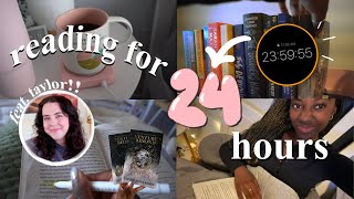 how much can i read in 24 hours? 📖🎀 24 hour reading challenge! feat. @TaylorAnnWright
