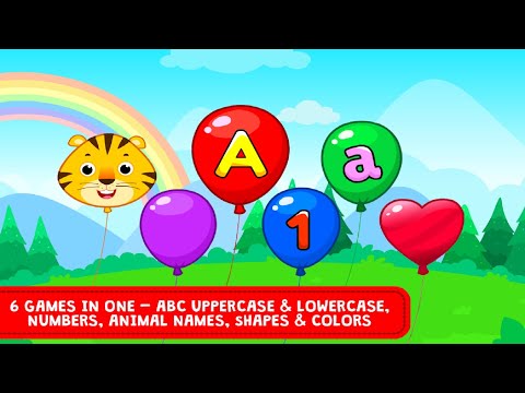 BABY BALLOON POP KIDS GAME FOR ABC PRESCHOOLERS 5 STARS TODDLERS BUSY LEARNING - YouTube