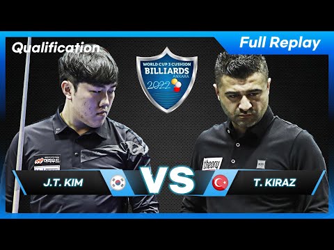 Qualification - Jun Tae KIM vs Tolgahan KIRAZ (Ankara World Cup 3-Cushion 2022)