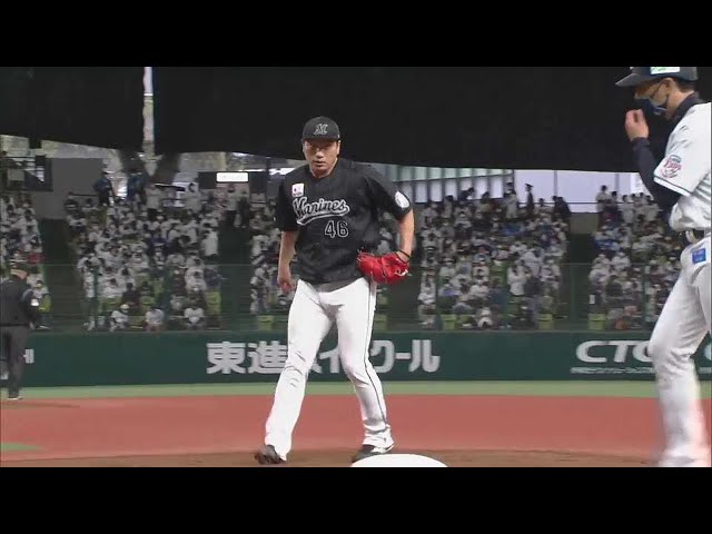 【6回裏】マリーンズ・岩下 6回2失点の粘りのピッチングで先発の役目を果たす!! 2021/4/29 L-M