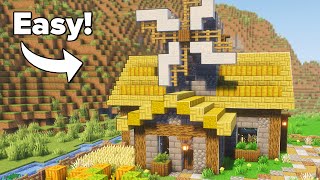 Minecraft: How to Build a Windmill Starter House | Tutorial🏠
