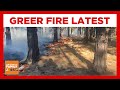 Fire official gives update after Greer Fire doubles in size