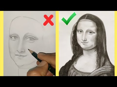 HOW TO DRAW MONALISA Step by step for beginners |...