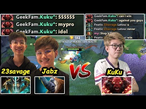 Fnatic 23savage [Juggernaut] Feat JAbz vs GeekFam.Kuku [Axe] Party Ranked Dota 2 Gameplay