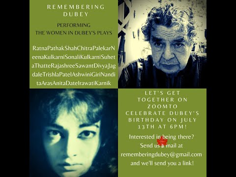 Remembering DUBEY 🕊️ (Has "Andha Yug" clips interspersed, alongside other works, in memory of his legacy).