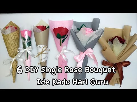 Tutorial Buket Hari Guru | Single Rose Bouquet