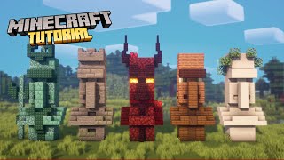 Minecraft  How to build 5 unique Villager Statues 