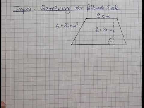 Trapez  - Berechnung der fehlenden Seite