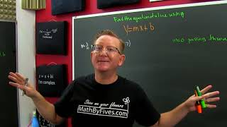 Download the video "Find an Equation of a Line Using the Y=mx+b Method given a Slope and Point.  2 examples are given."
