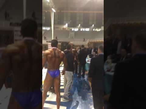 Giannis Maggos slaps MC Armando Marquez at ifbb diamond cup 2016 in Greece