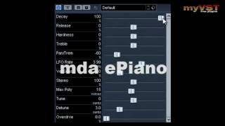 Video thumbnail for mda ePiano - Free VST - myVST Demo by myVST