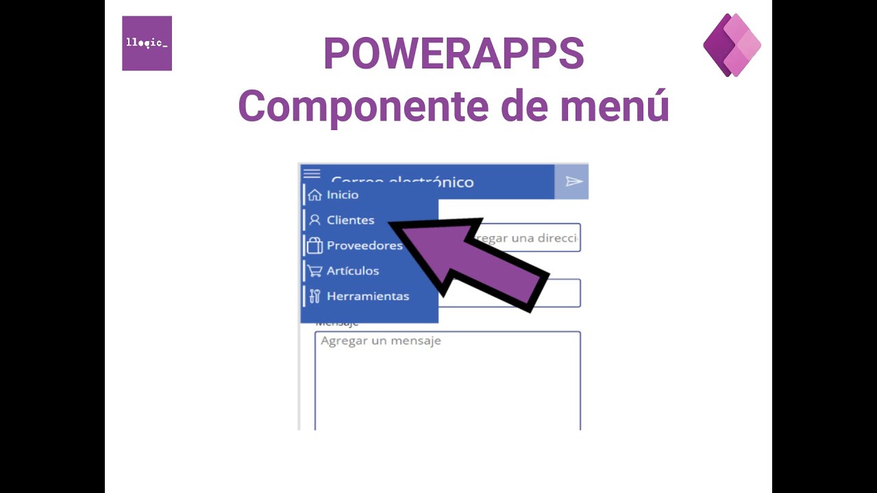 PowerApps. Crear componente de menú.