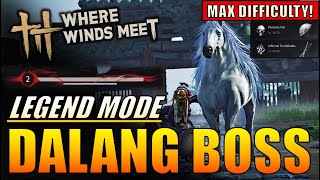 Where Winds Meet - HORSE BOSS Dalang on LEGEND MODE - Dual Blades with Healing Fan Build