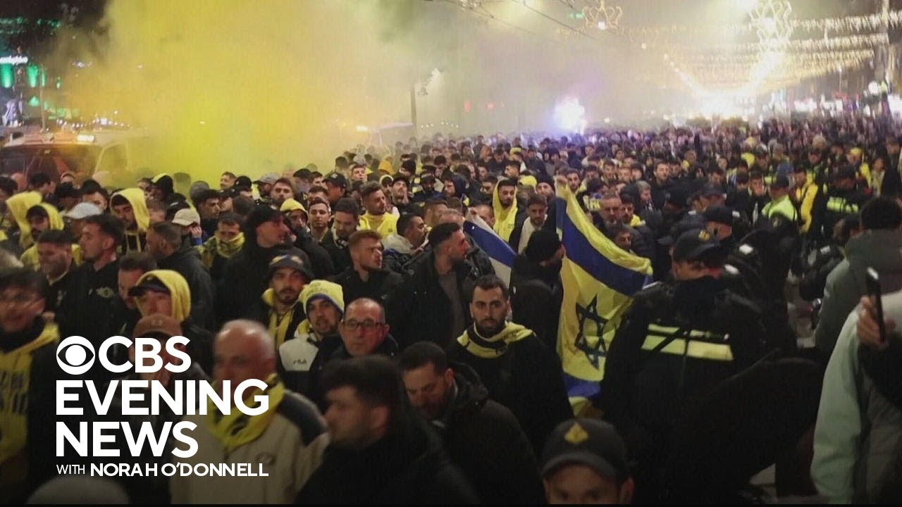 Israeli soccer fans attacked in Amsterdam by antisemitic rioters, officials say