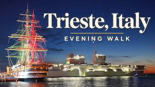 Trieste, Italy Evening Walk - Carnival & the Amerigo Vespucci - 4K with Captions