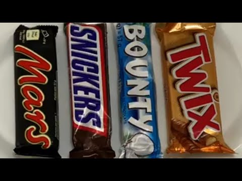 Snickers vs Mars vs Bounty vs Twix|| Unboxing #Chocolates #asmr