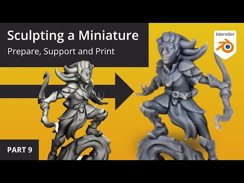 Sculpting a Wood Elf Ranger Miniature in Blender Part 9 - Prepare, Support and Print