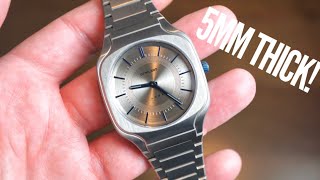 D1 MILANO Titanium Square Case Watch Review - 5MM THIN!
