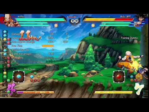 DRAGON BALL FighterZ - Krillin 2M5M 5H corner combo