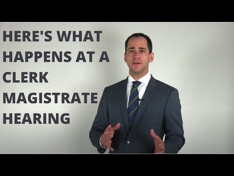 在馬薩諸塞州的書記官聽證會上會發生什麼？ (What happens at a Clerk Magistrate Hearing in Massachusetts)