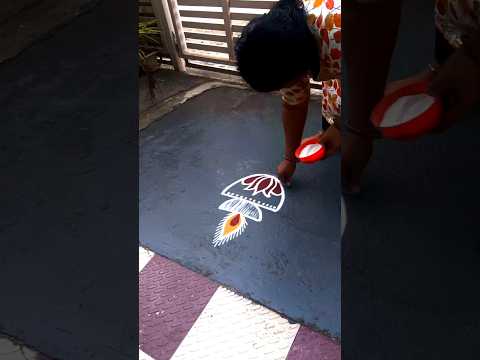karthika masam simple rangoli#kolam#muggulu#dailyroutine #trending#shorts@AnithaSirivennela