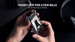 VCL100- Carbon Fiber Money Clip Cardholder