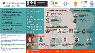 Risk Assessment and Disaster Management in Coastal Areas. | DRR | DISASTER IN INDIA | MHA | 2022 |