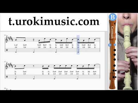 How to play Shakira - Acróstico on Recorder G. Tabs Notes Solo