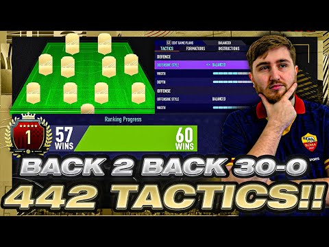 INSANE 442 30-0 WEEKEND LEAGUE TACTICS! ATTACKING CUSTOM TACTICS/INSTRUCTIONS TO GET YOU MORE WINS!