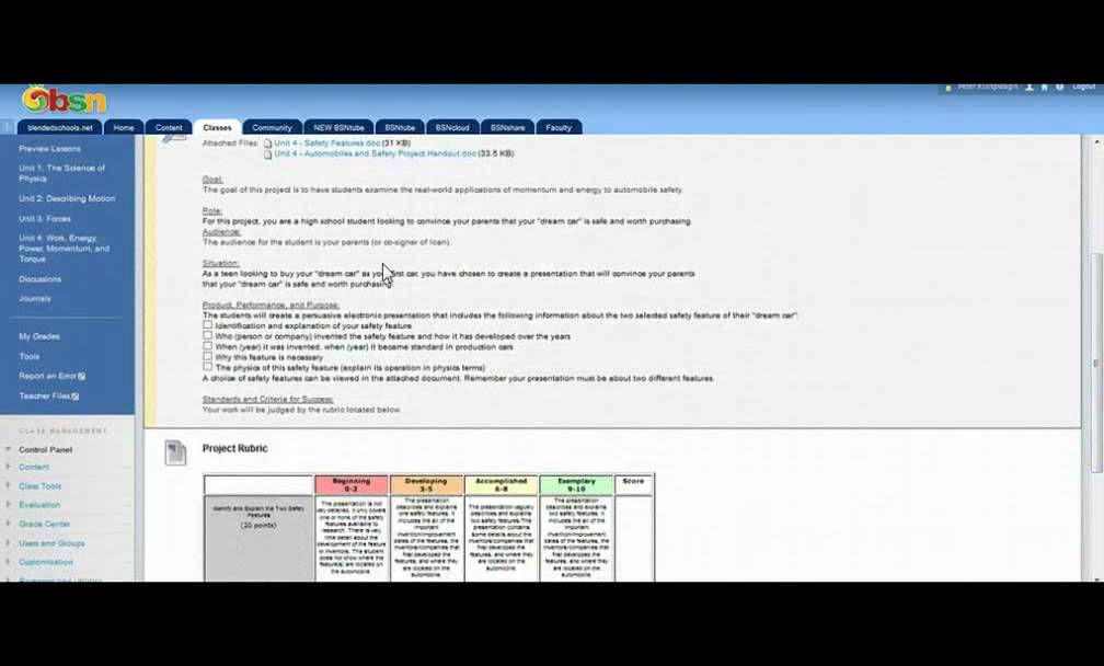 Exemplary Course Tour video - Physics K12