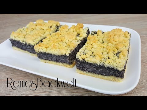 Few ingredients & super quick to make ✓Crumbly poppy seed cake 👌🏽